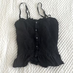 Black Abercrombie & Fitch crop top